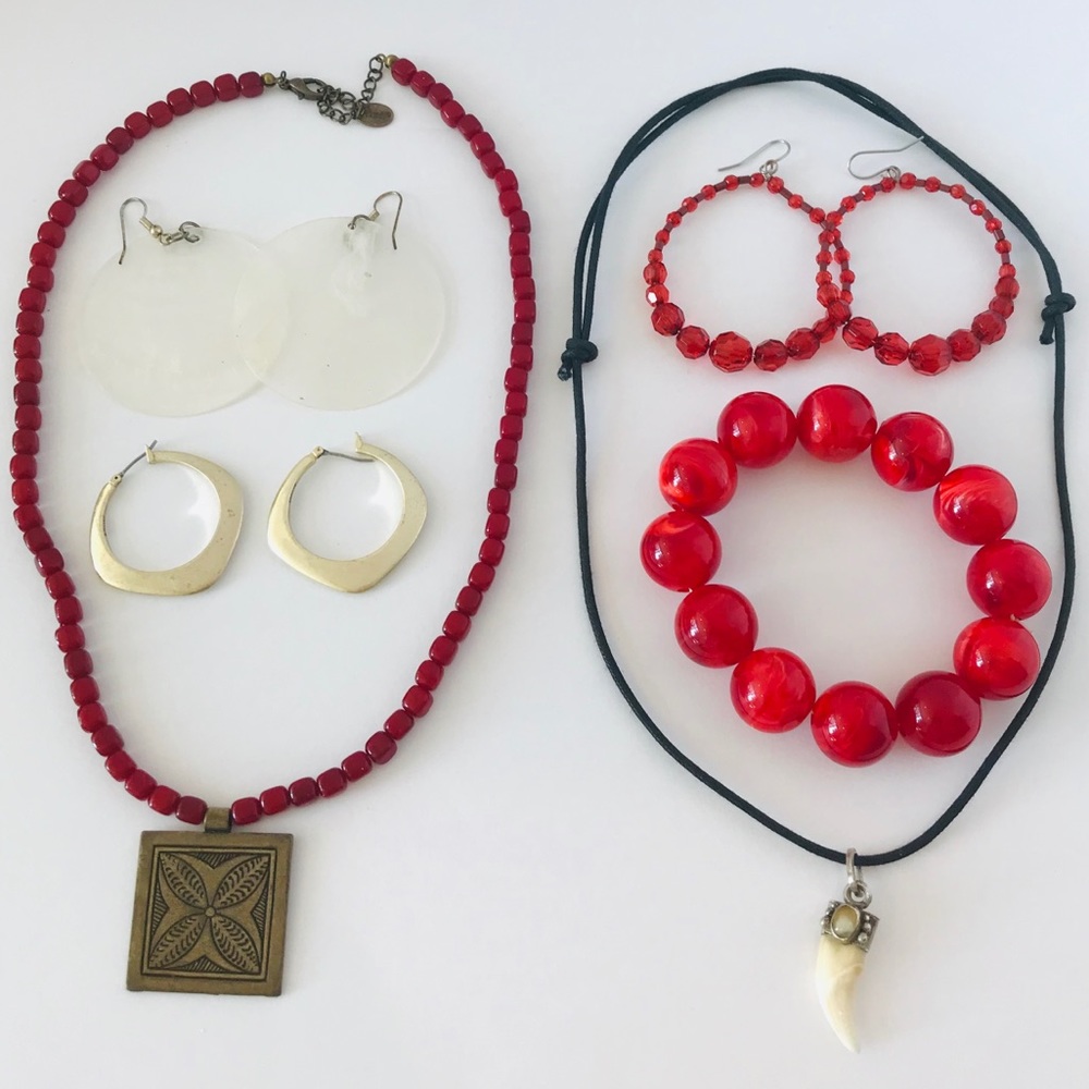 Jewelry Lot Beaded Necklace Earrings VSCO
